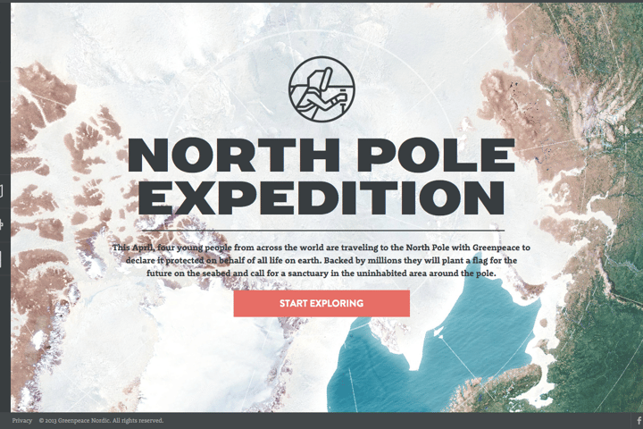 Into the Arctic website preview